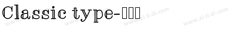 Classic type字体转换
